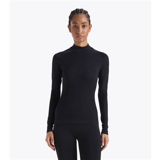 Diadora maglia turtle neck act nera da donna