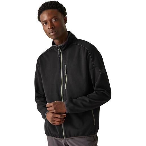 Regatta pile kames full zip black marl/agave green da uomo