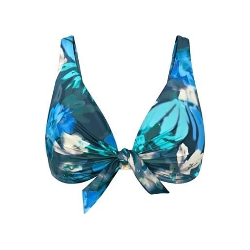 Triumph summer fleur w bikini top, turchese - dark combination, 44 donna