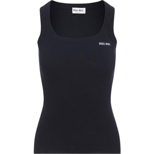 Miu Miu canotta a coste - blu