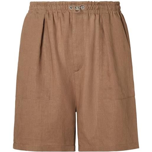 FENDI shorts con ricamo - marrone