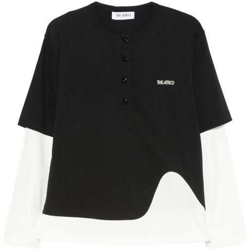 The Attico t-shirt asimmetrica - nero