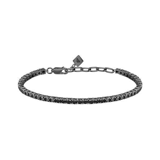 Morellato tennis bracciale uomo in argento 925 rutenio - satt29