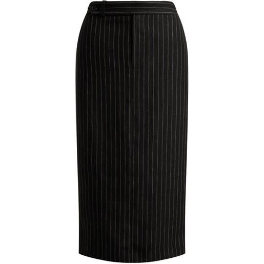 Lauren Ralph Lauren gonna midi a righe - nero