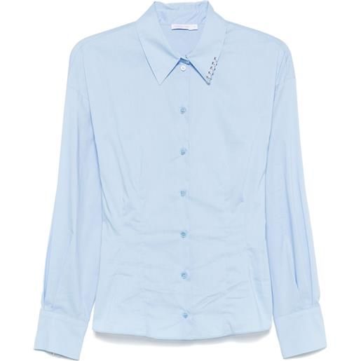 Patrizia Pepe camicia con dettaglio cerchio - blu