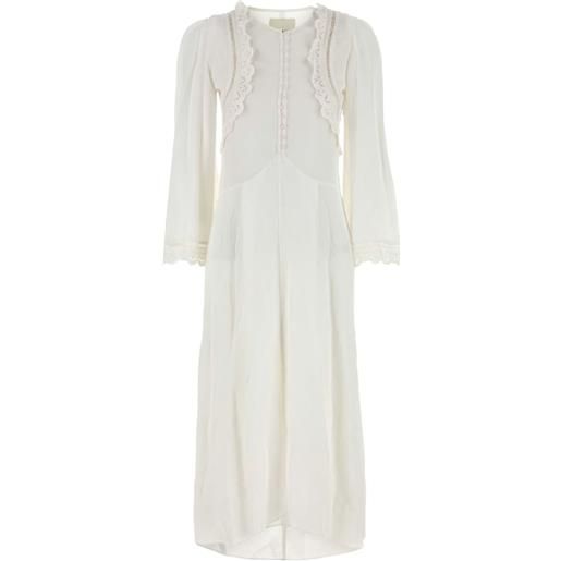 ISABEL MARANT abito con bordo in pizzo - bianco