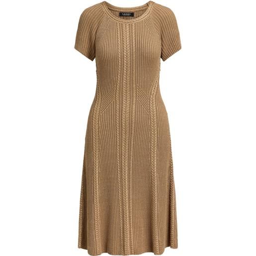 Lauren Ralph Lauren abito midi a coste - toni neutri