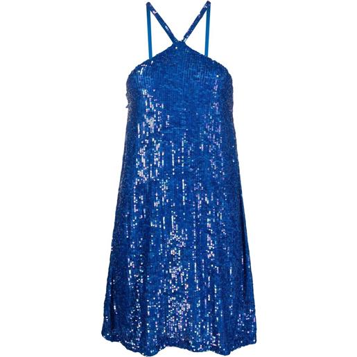 P.A.R.O.S.H. abito corto con paillettes - blu
