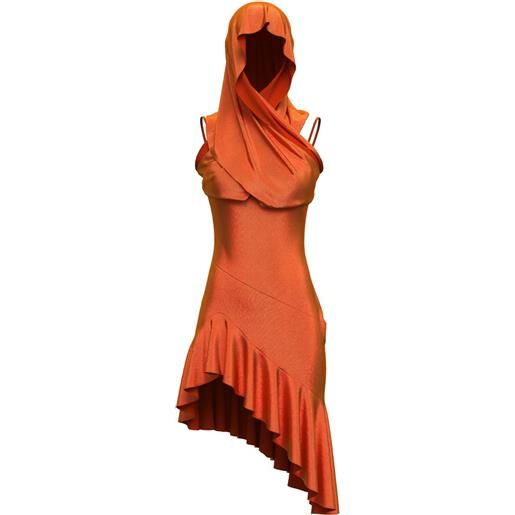 Maccapani abito corto the hood - arancione