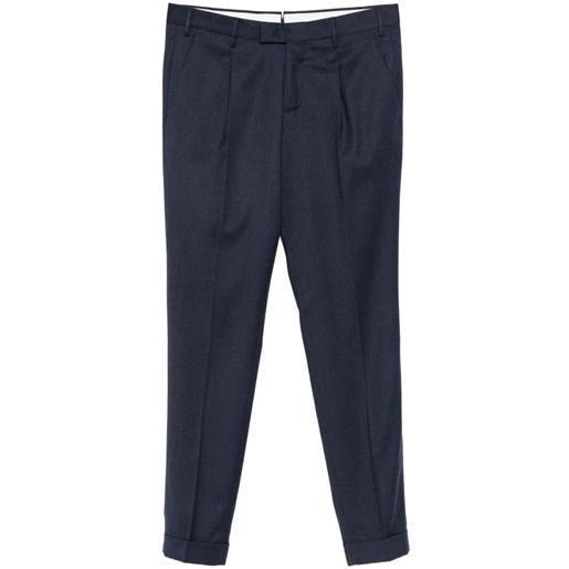 PT Torino pantaloni dritti in misto lana vergine - blu