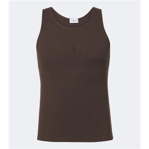 Saint Laurent tank top cassandre in cotone