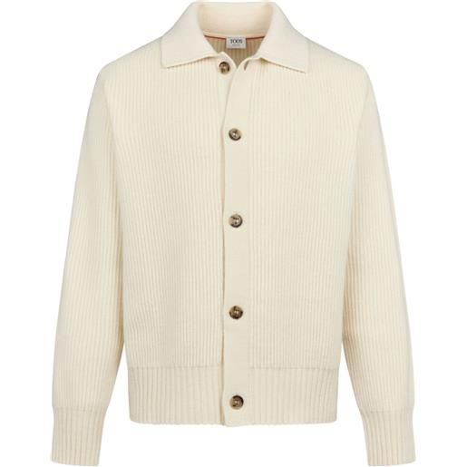 Tod's cardigan in maglia a coste - bianco