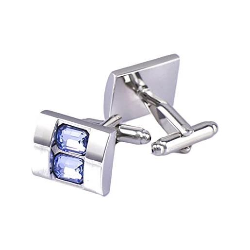 Gemelli Fiore Di Giglio In Ottone Con Finitura Argento – Simbolo Reale Francese, Eleganti Per Matrimonio, Battesimo O Lavoro, Custodia In Velluto - copertina
