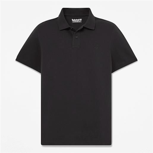 Timberland - polo a maniche corte oyster river regular da uomo in colore nero, uomo, nero, taglia: 3xl