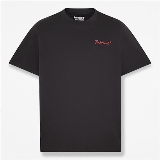 Timberland - t-shirt con grafica new hampshire heritage da uomo in nero, uomo, nero, taglia: l