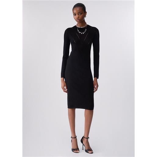 Liu jo abito longuette in maglia, nero