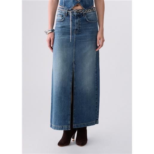 Liu jo gonna lunga denim, denim blu