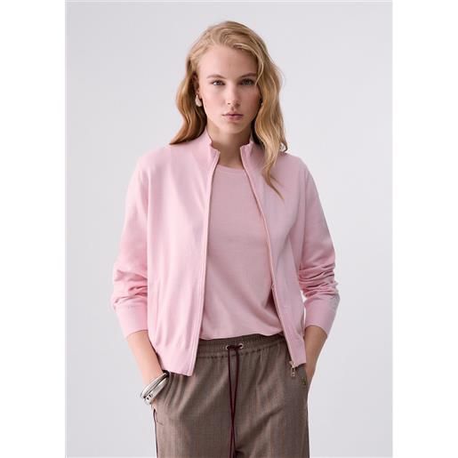 Liu jo cardigan con zip, rosa