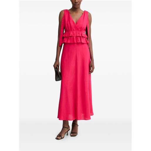 Pedro Del Hierro abito lungo con ruches - rosa