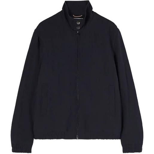 RETORI bomber in lana con zip - blu