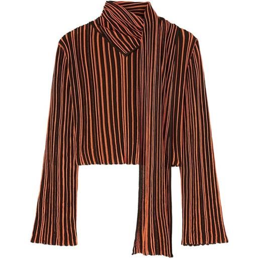 RETORI blusa a righe - marrone
