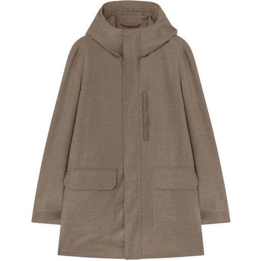 RETORI water-repellent wool parka - toni neutri