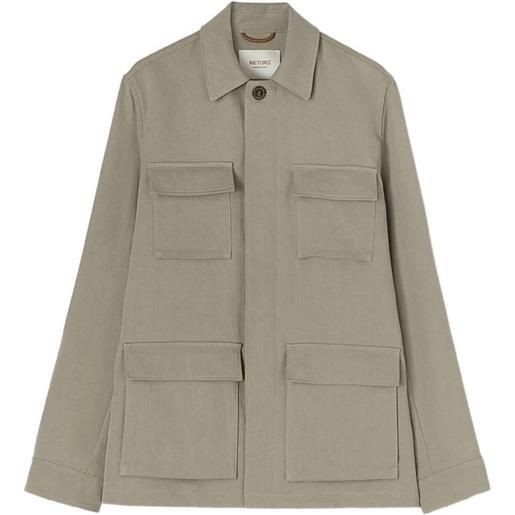 RETORI giacca saharienne in lino - grigio