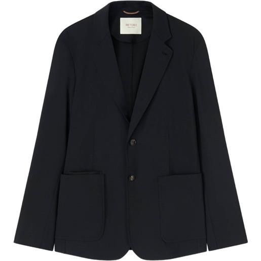 RETORI blazer monopetto in lana - nero