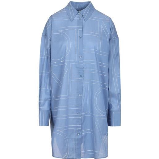 TOTEME abito corto con ricamo - blu