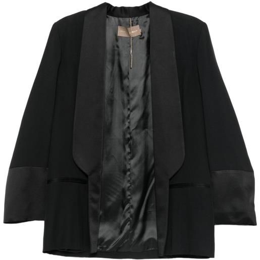 SIMONA CORSELLINI blazer con revers a scialle - nero