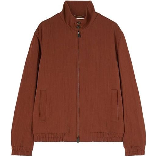 RETORI bomber con effetto stropicciato - marrone