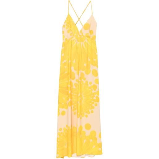 Themis Z abito lungo helia a fiori - giallo