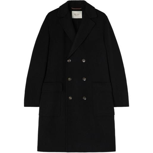 RETORI cappotto doppiopetto in lana vergine - nero