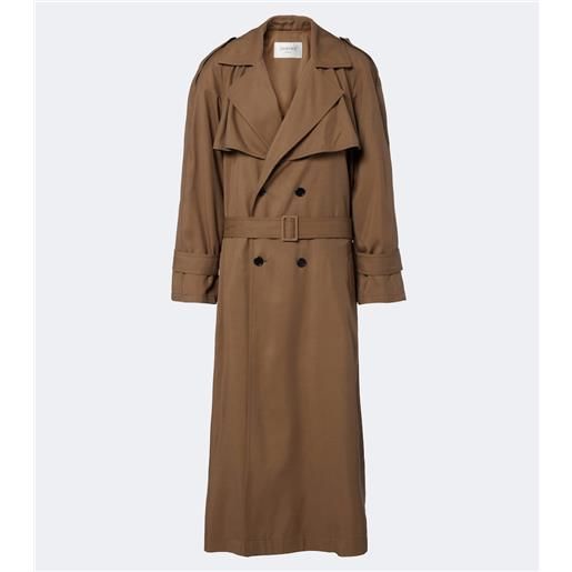 Saint Laurent trench doppiopetto in twill