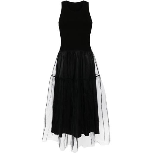 JNBY abito midi con tulle - nero