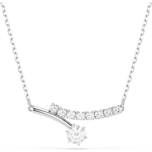 SWAROVSKI collana matrix, taglio round placcato rodio