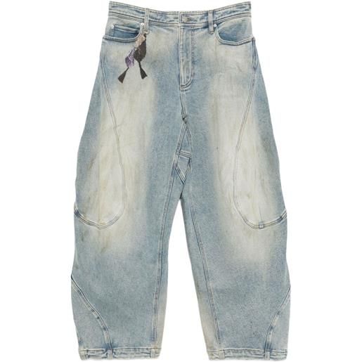 CROQUIS jeans affusolati con coulisse - blu