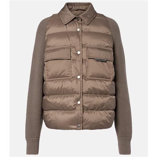 Brunello Cucinelli piumino con lana, cashmere e seta