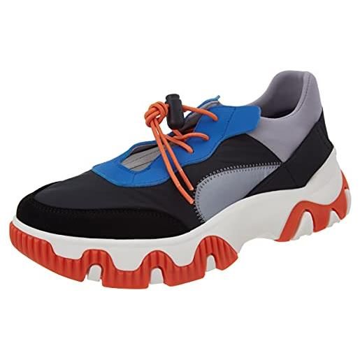 Fly London women's fian634fly sneaker, grigio, blu, arancione. , 5 uk
