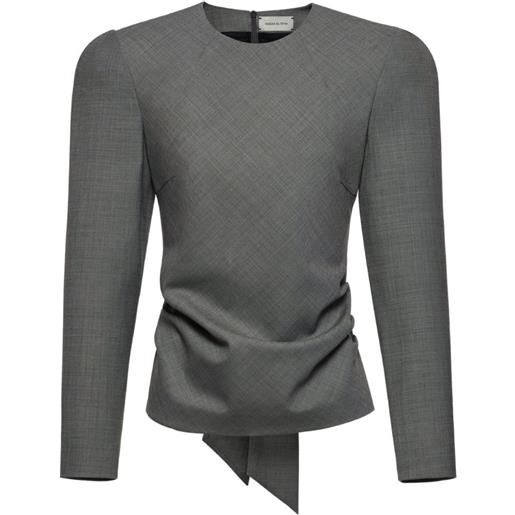Magda Butrym blusa drappeggiata - grigio