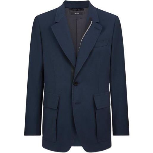 TOM FORD blazer con zip - blu