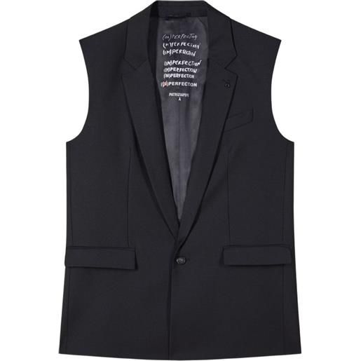 Patrizia Pepe gilet monopetto sartoriale - nero