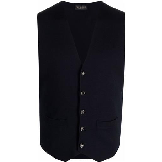 Dell'oglio gilet in maglia con scollo a v - blu