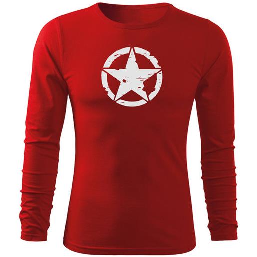 DRAGOWA fit-t t-shirt manica lunga 160g/m2, rosso stella, 