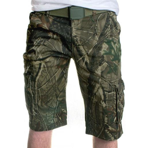 Loshan leafy pantaloncini motivo real tree, scuro, 