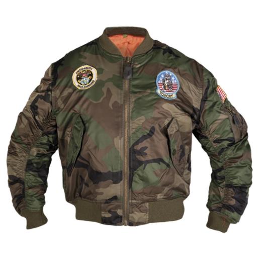 Mil-Tec giacca bomber per bambini, woodland, 