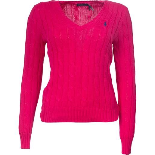 POLO RALPH LAUREN maglia scollo a v POLO RALPH LAUREN 509 fuxia donna