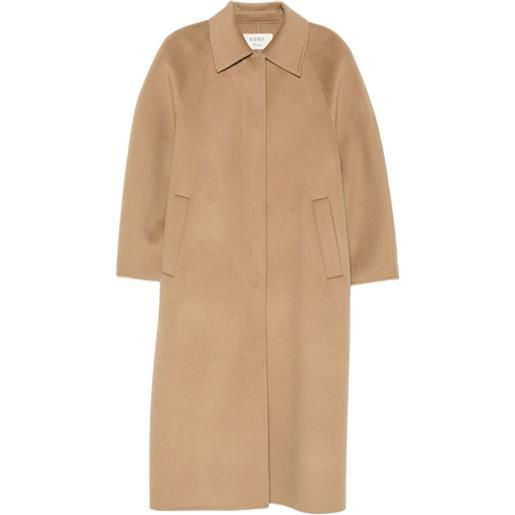 Róhe cappotto con chiusura nascosta - marrone