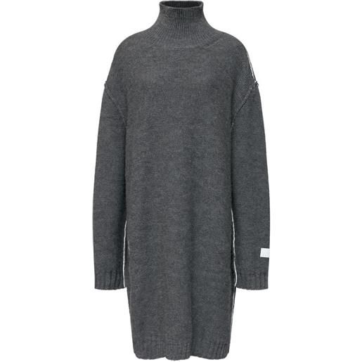 MM6 Maison Margiela abito midi a collo alto - grigio