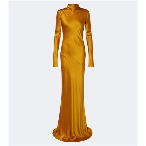 Tove abito lungo gio in satin di seta